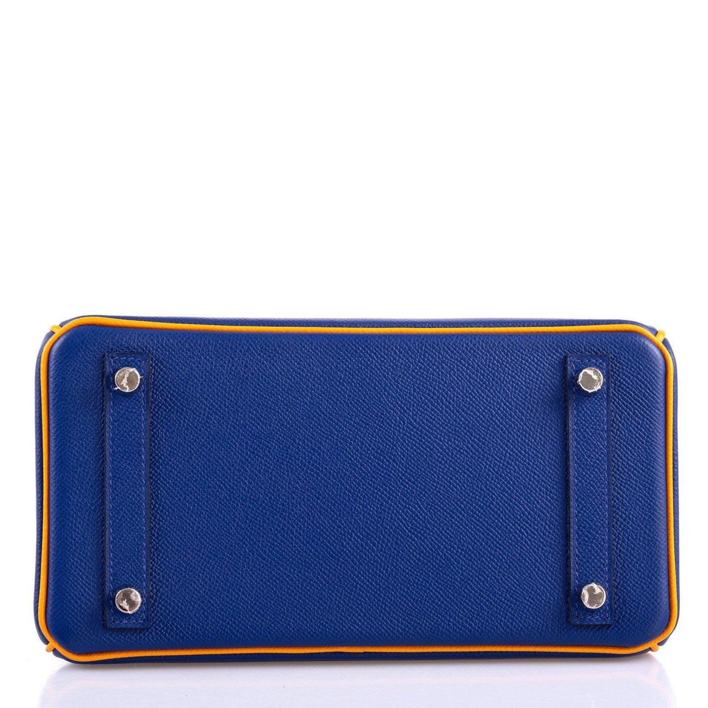 Hermès HSS Birkin 25 Jaune D’Or & Blue Electric Epsom Brushed Palladium Hardware - 2018, C