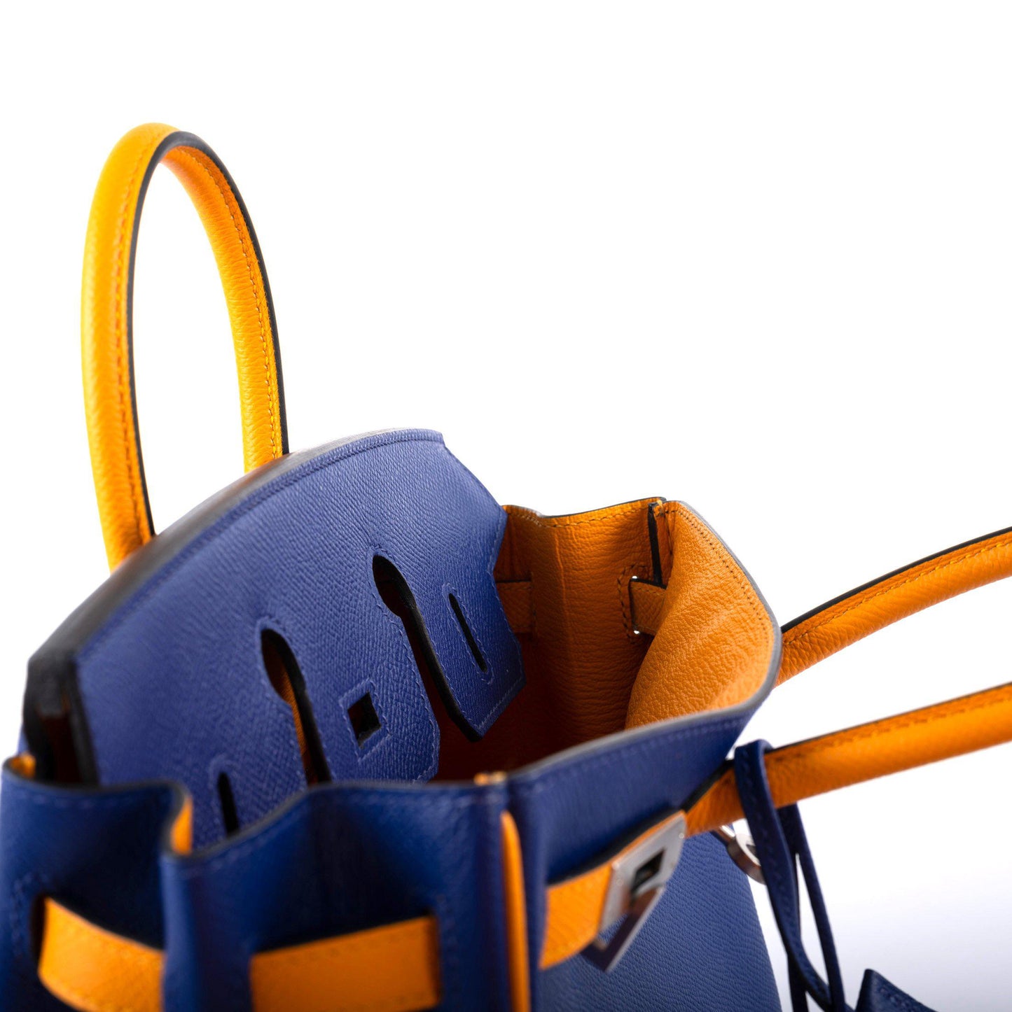 Hermès HSS Birkin 25 Jaune D’Or & Blue Electric Epsom Brushed Palladium Hardware - 2018, C