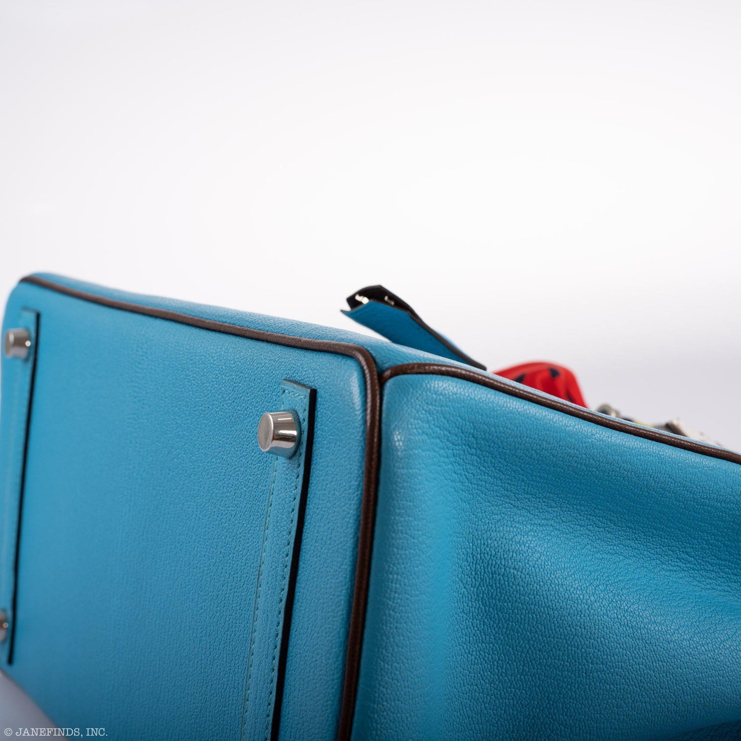 Hermès HSS Birkin 30 Bleu Aztec and Havane Chevre Palladium Hardware