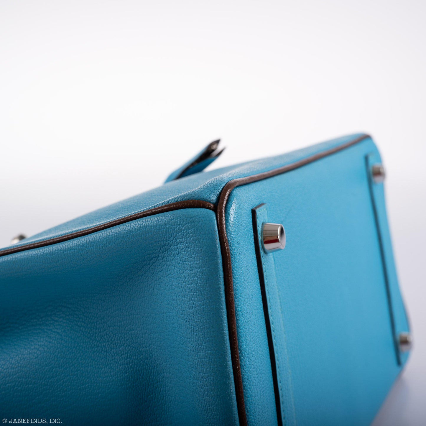 Hermès HSS Birkin 30 Bleu Aztec and Havane Chevre Palladium Hardware