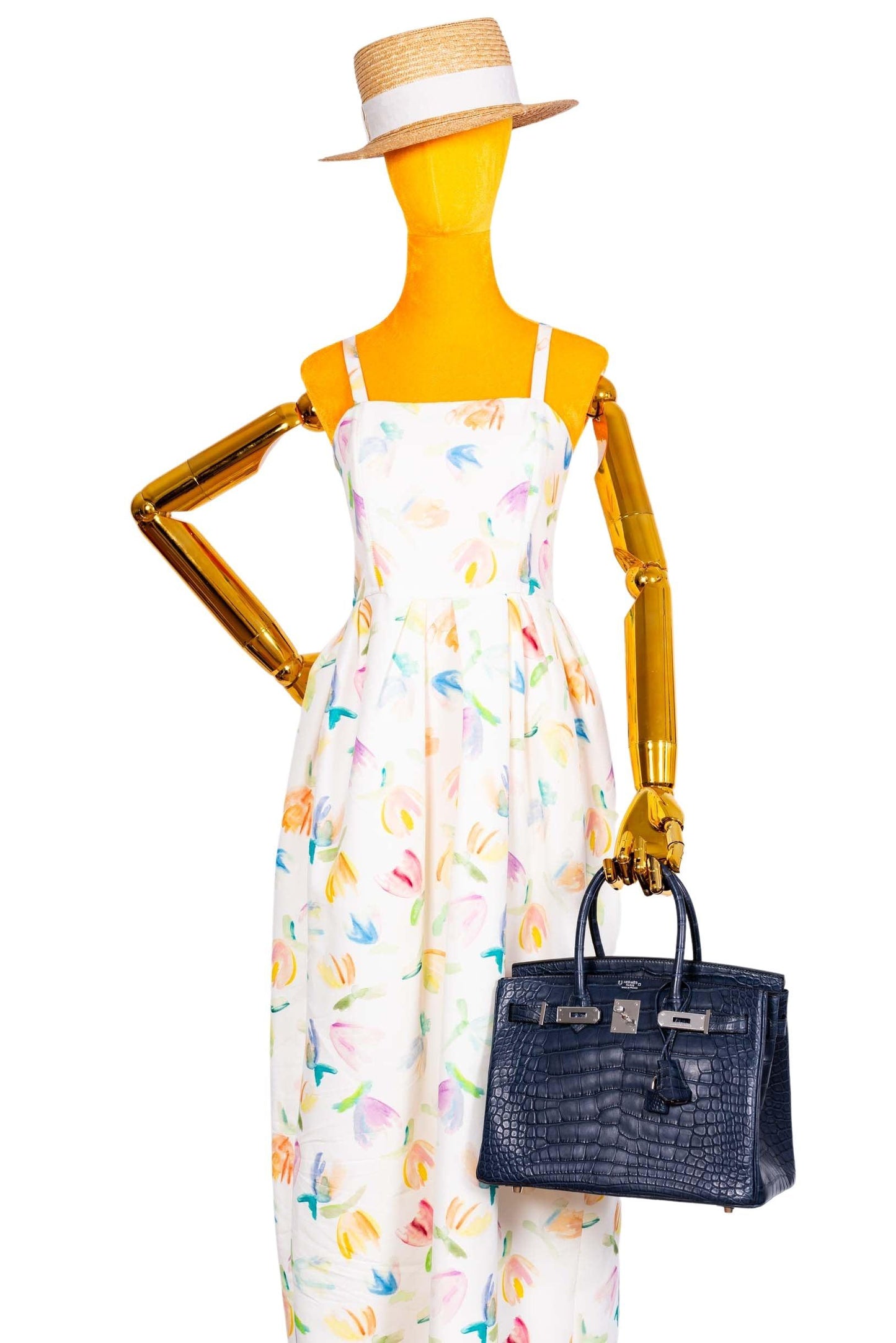 Hermès HSS Birkin 30 Blue Marine Matte Alligator & Cassis Interior with Palladium Hardware