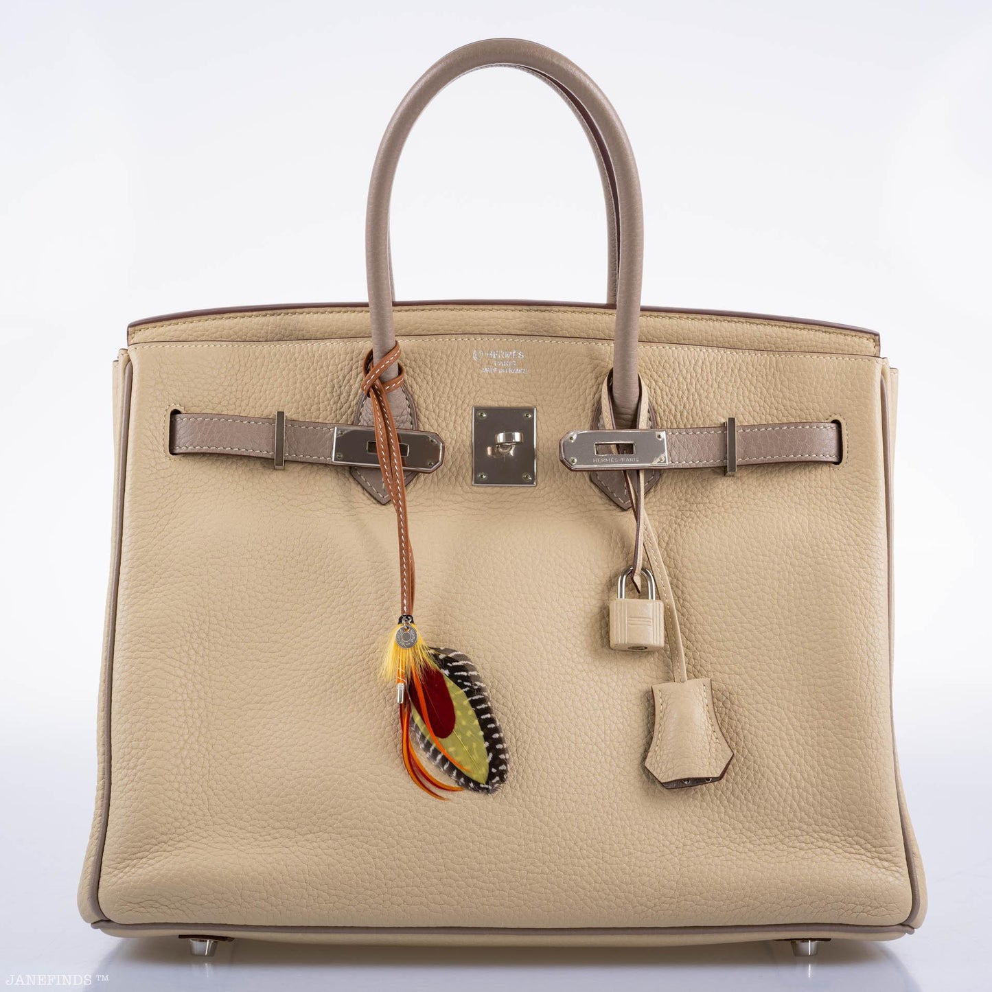 Hermès HSS Birkin 35 Parchemin & Etoupe Epsom with Palladium Hardware - 2010, N Square