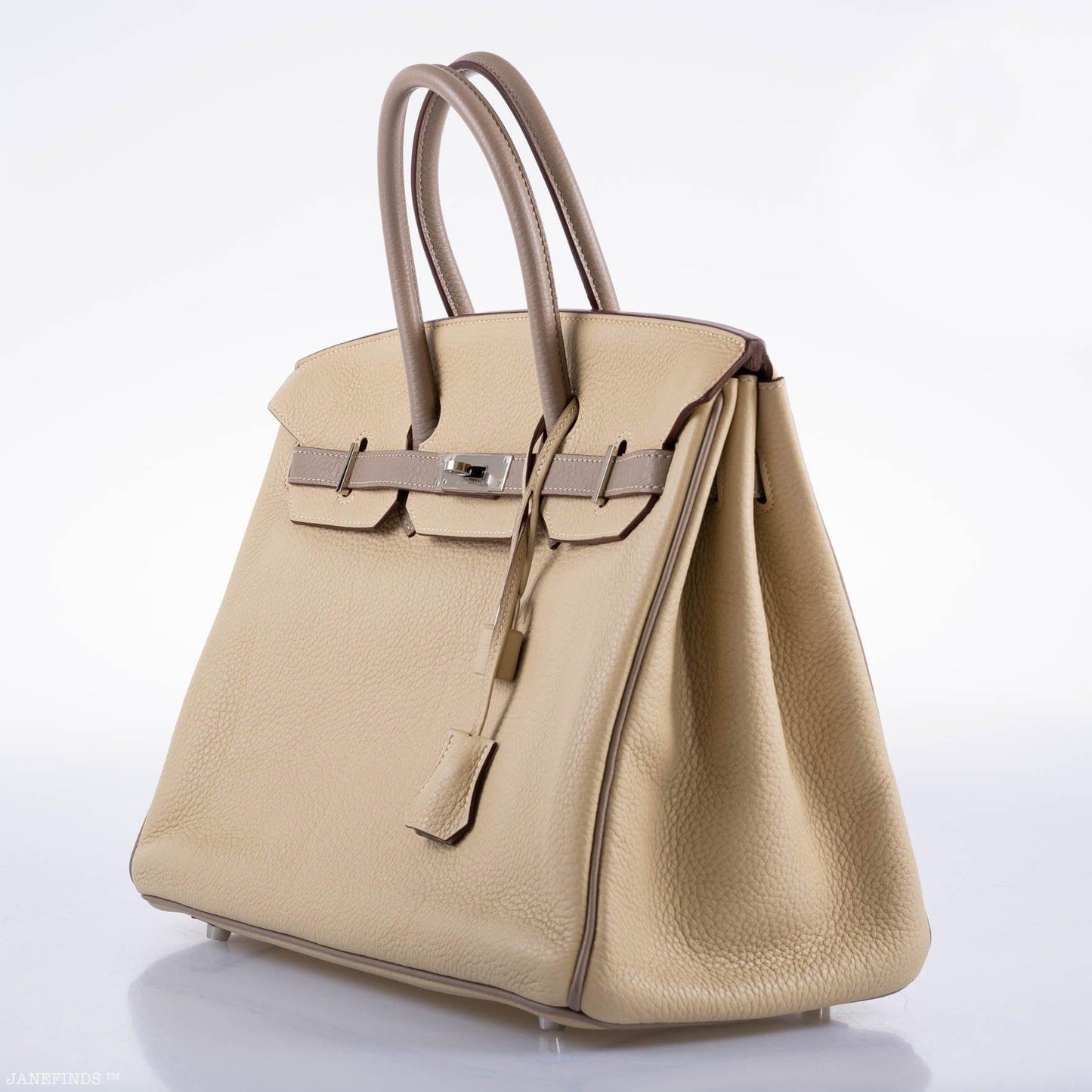 Hermès HSS Birkin 35 Parchemin & Etoupe Epsom with Palladium Hardware - 2010, N Square