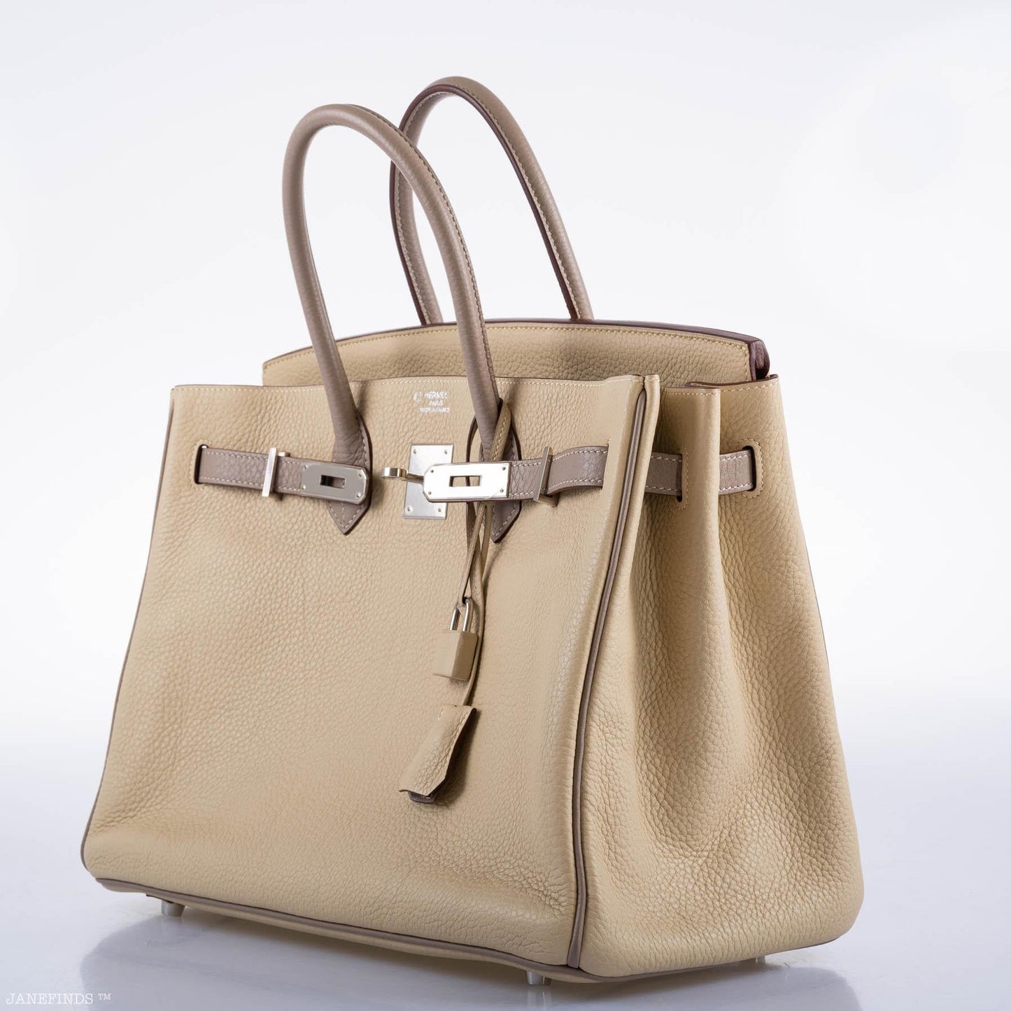 Hermès HSS Birkin 35 Parchemin & Etoupe Epsom with Palladium Hardware - 2010, N Square