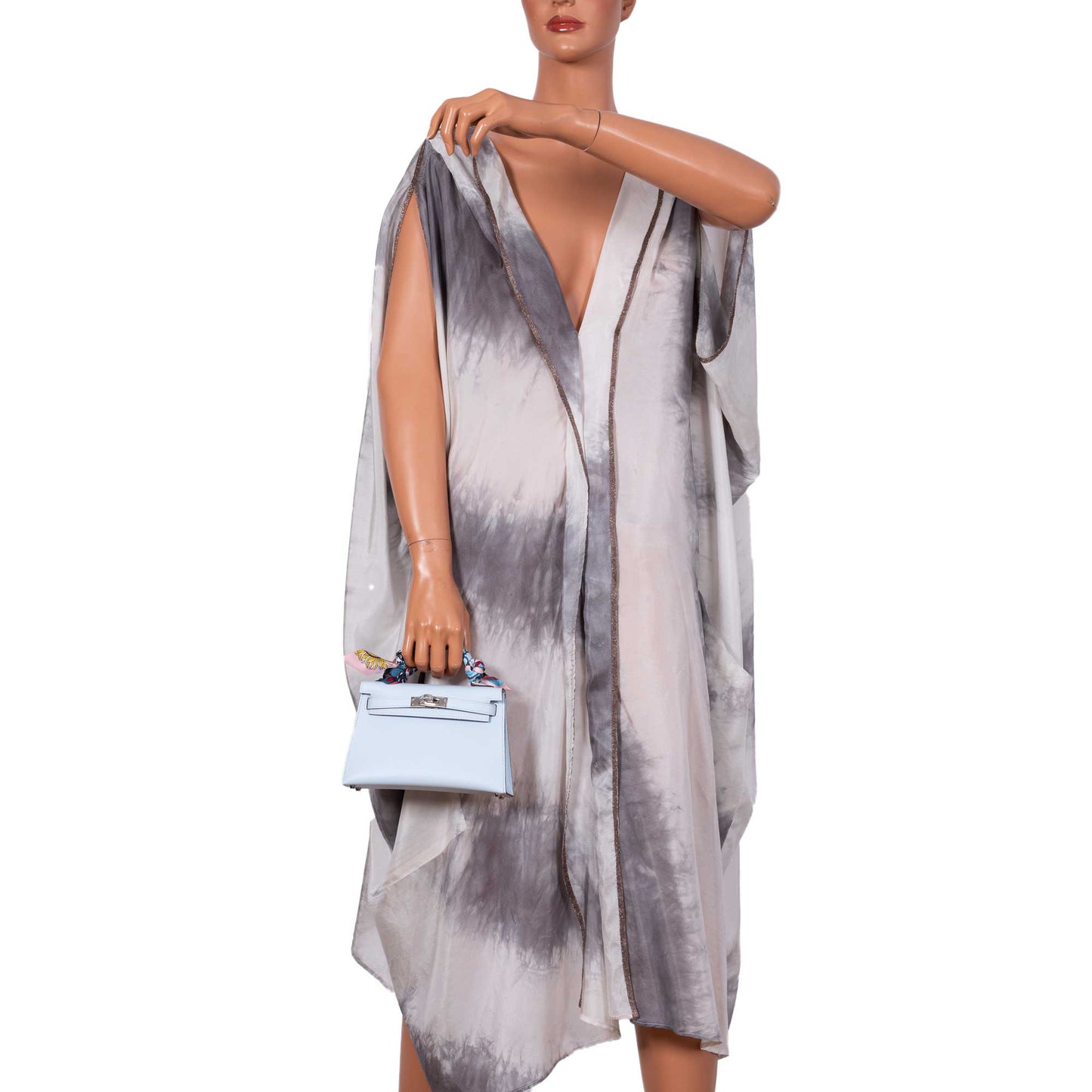 Hermès Kelly 20 Mini II Bleu Brume Hydra Epsom Palladium Hardware