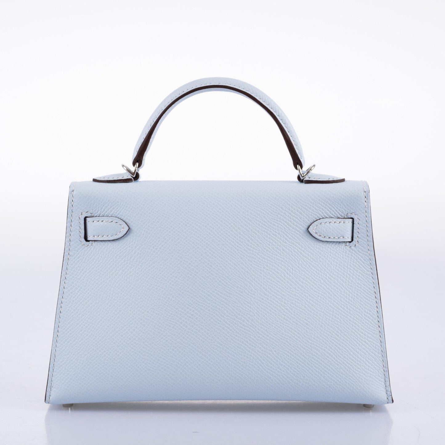 Hermès Kelly 20 Mini II Bleu Brume Hydra Epsom Palladium Hardware