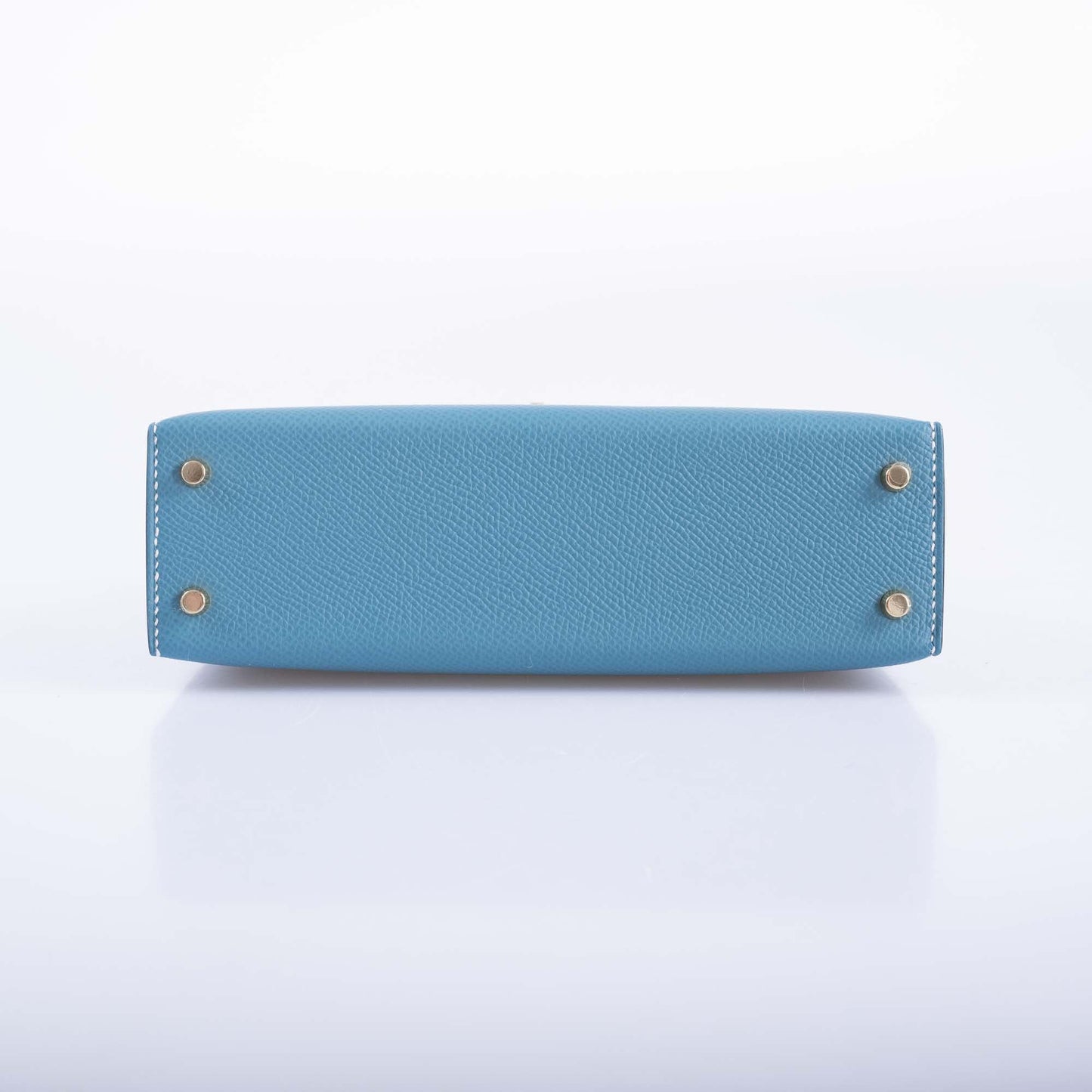 Hermès Kelly 20 Mini II Sellier Blue Jean Epsom Palladium Hardware