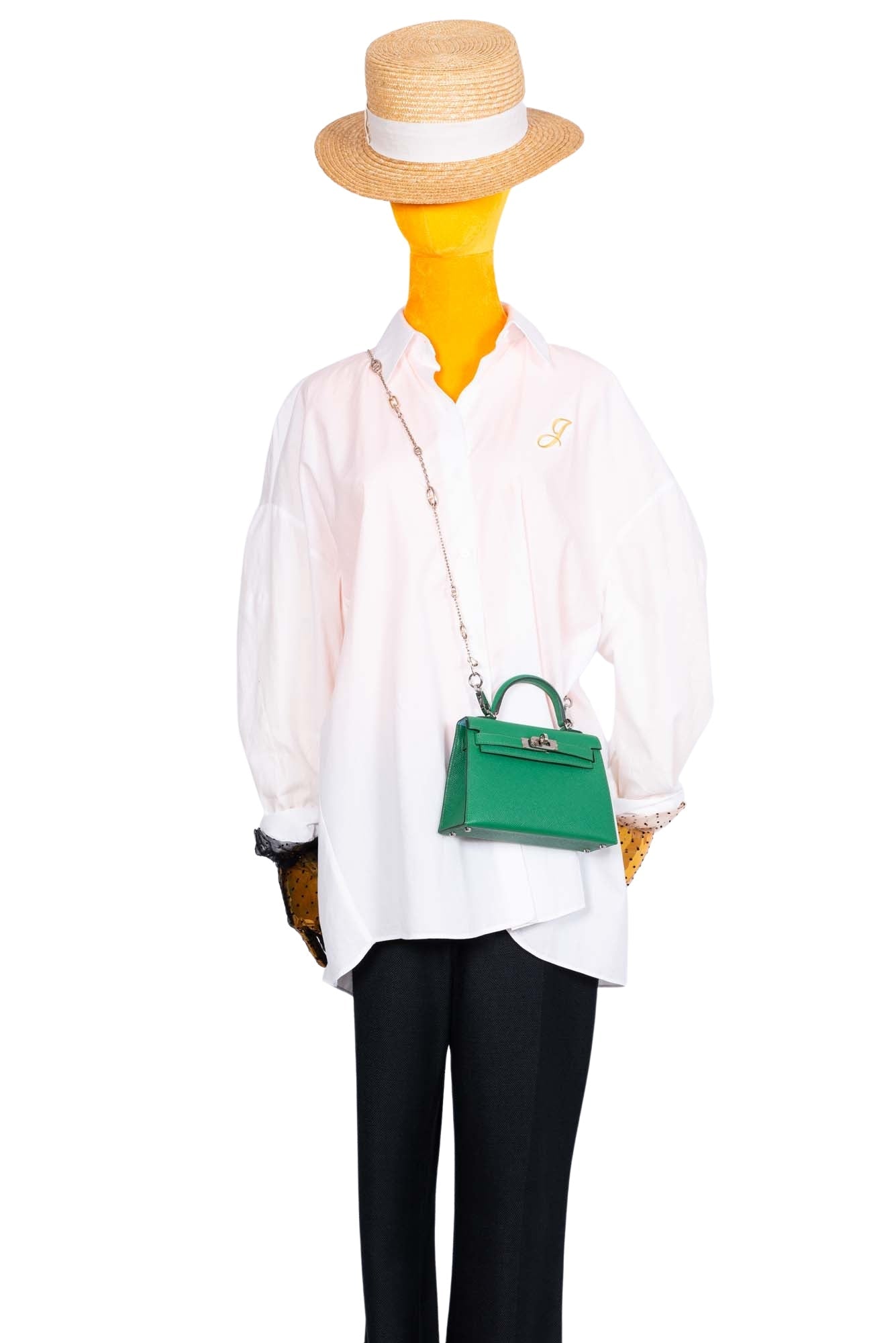 Hermès Kelly 20 Mini II Sellier Verso Cactus & Bleu Atoll Epsom Palladium Hardware