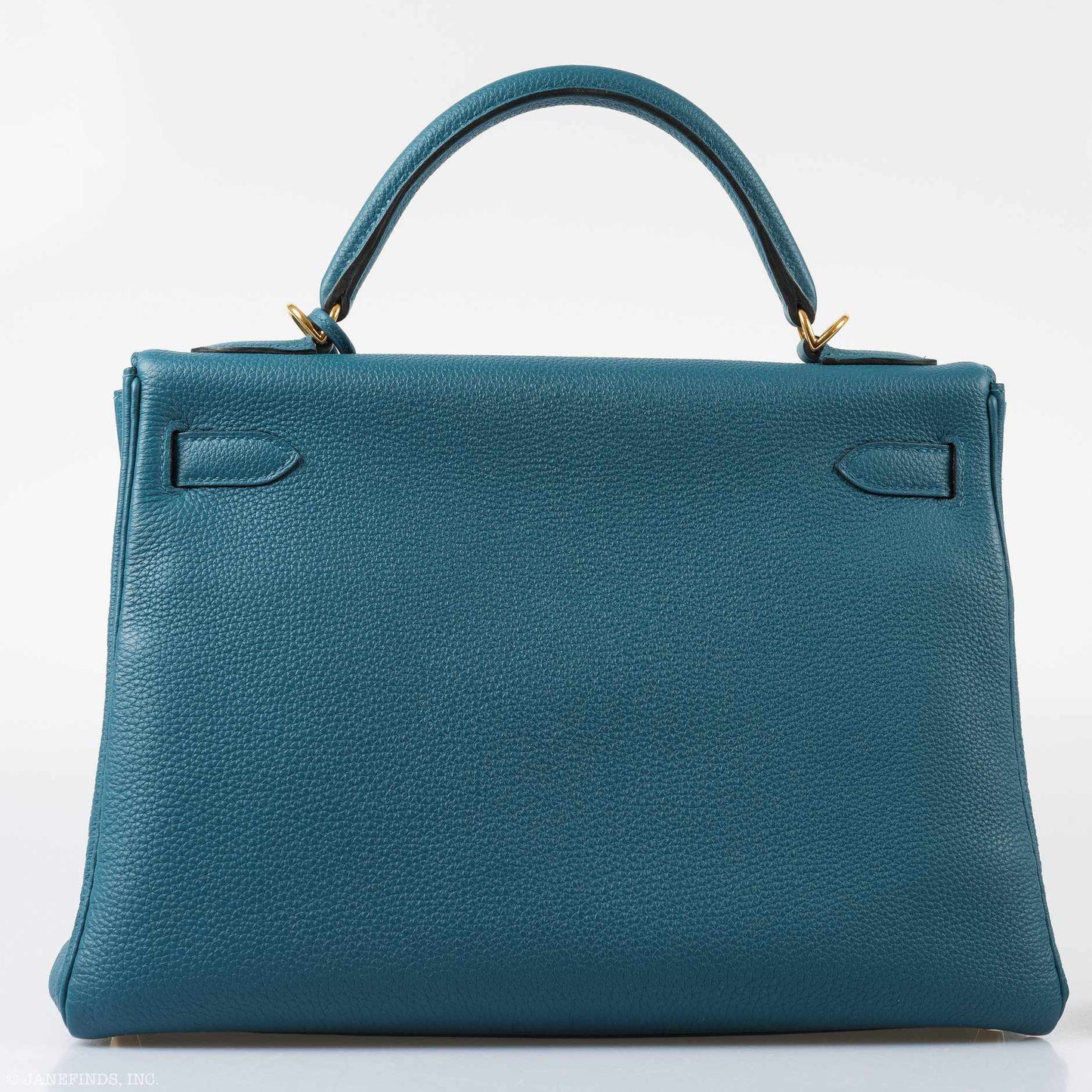 Hermès Kelly 32 Retourne Blue Cobalt Togo Gold Hardware