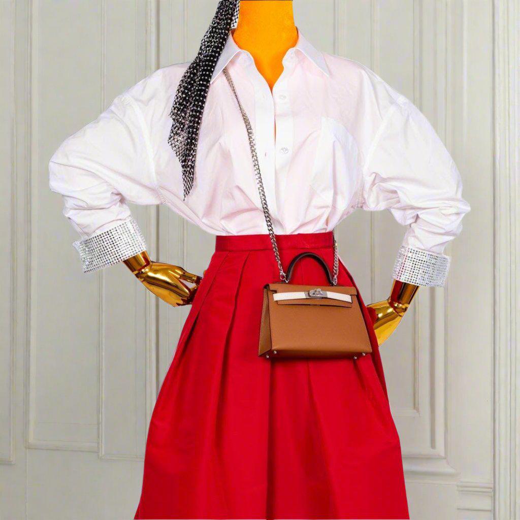 Hermès Mini Kelly 20 Tricolor Gold, Nata, and Black Epsom Palladium Hardware