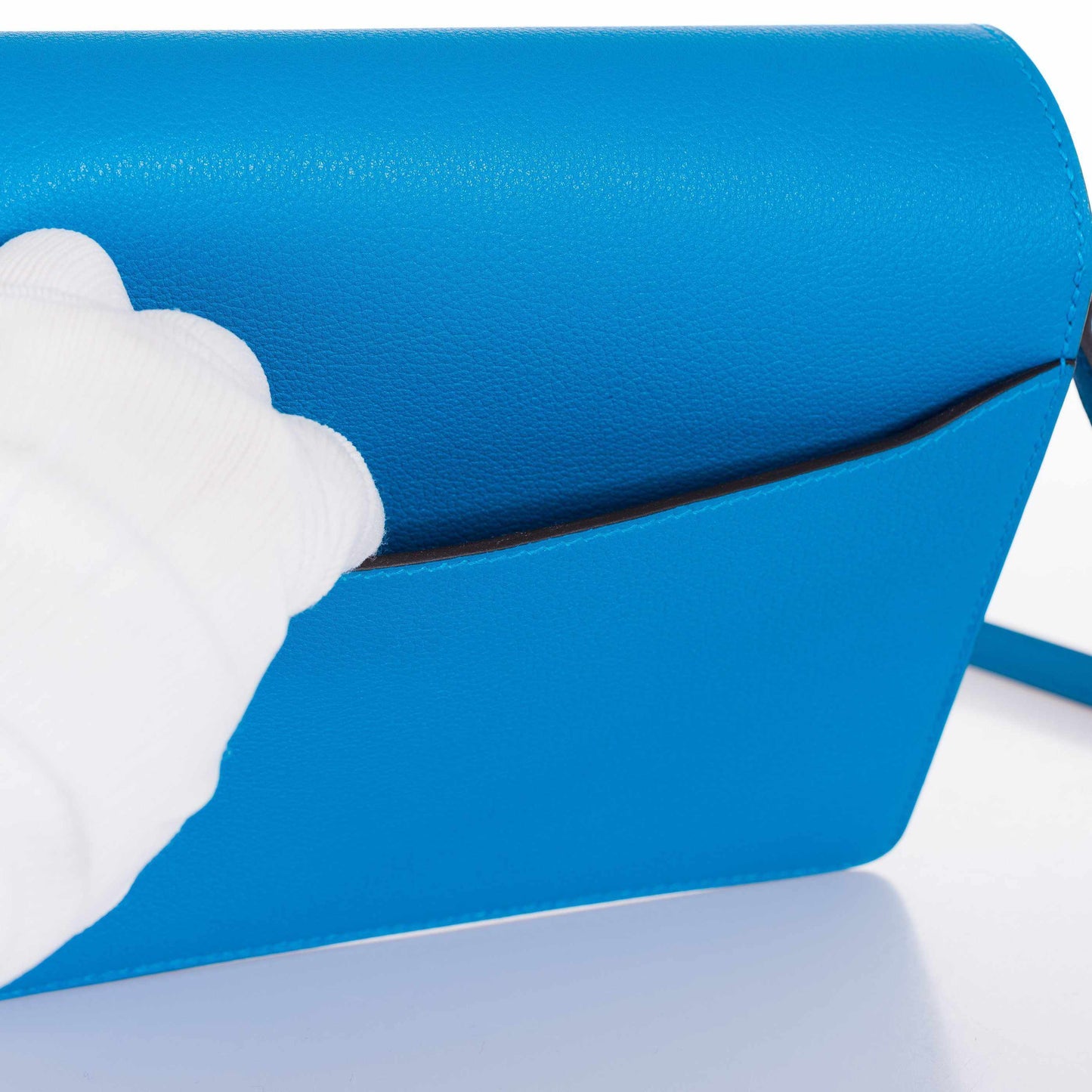 Hermès Roulis Mini Evercolor Blue Zanzibar Gold Hardware