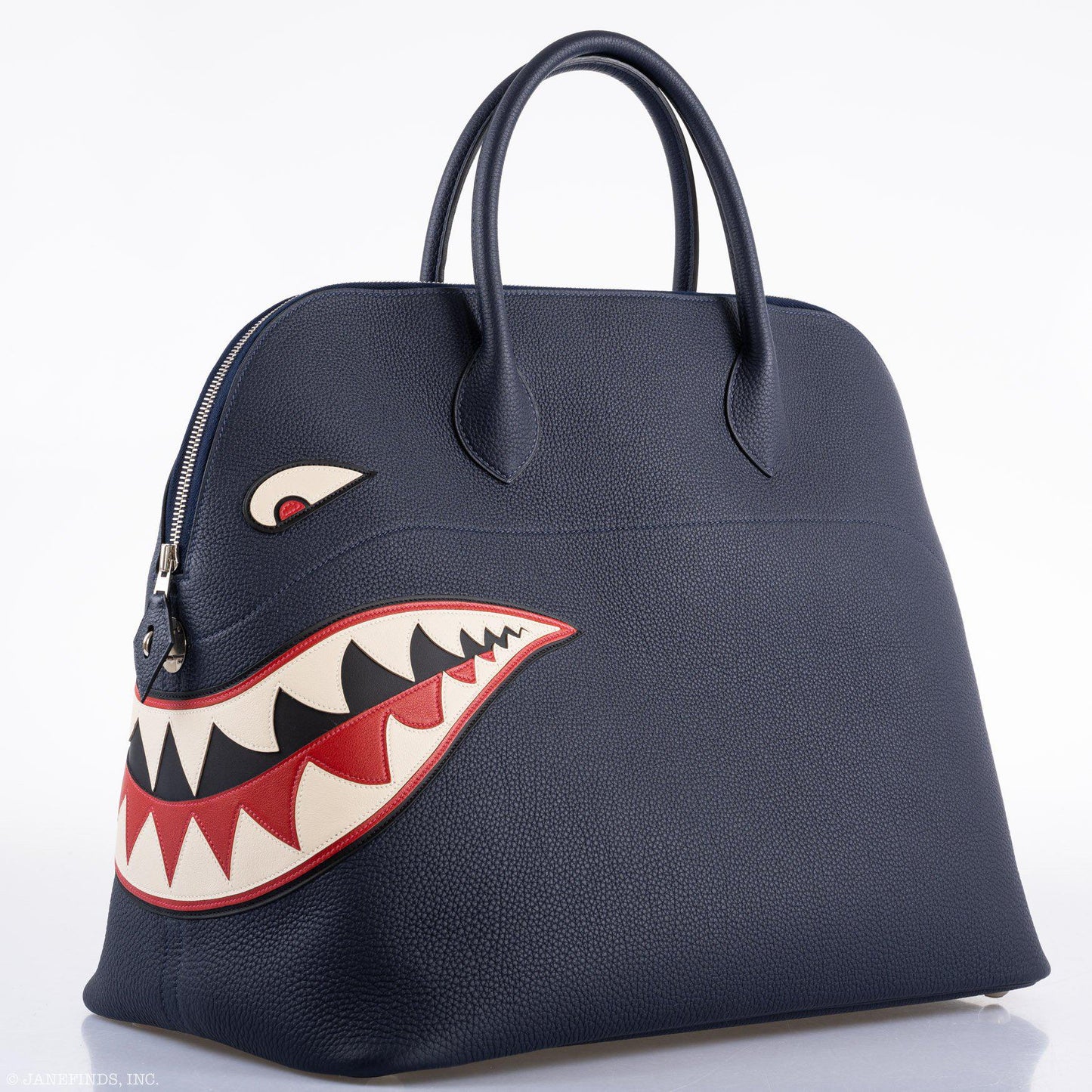 Hermès Shark Bolide 45 Bleu Nuit Togo Palladium Hardware