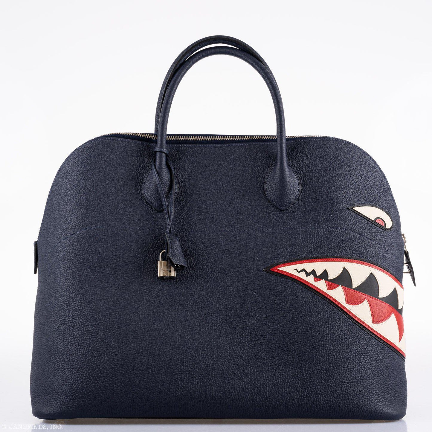 Hermès Shark Bolide 45 Bleu Nuit Togo Palladium Hardware