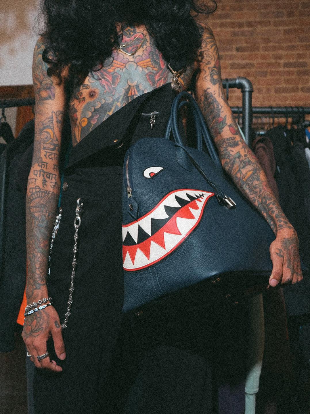 Hermès Shark Bolide 45 Bleu Nuit Togo Palladium Hardware