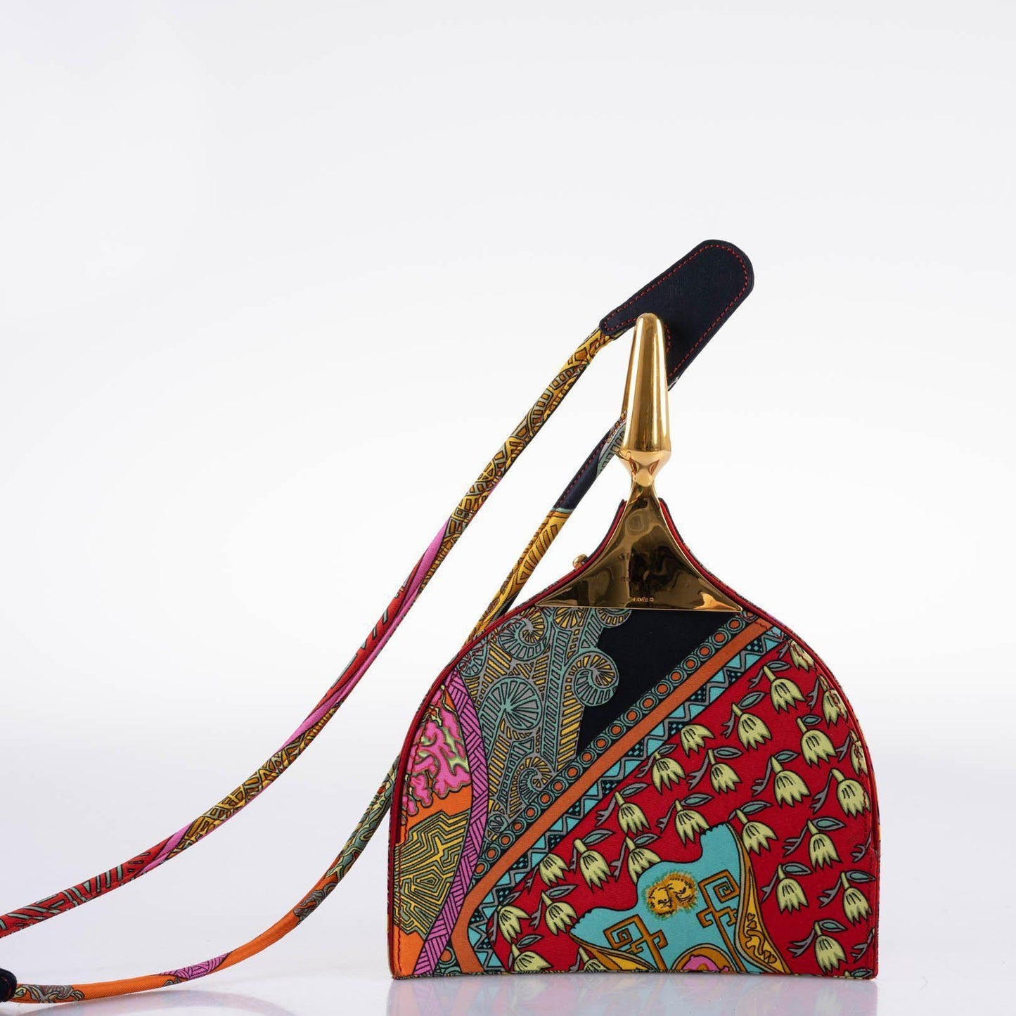 Hermès Unique Silk ‘Art des Steppes’ Yurt Runway Bag - 1991