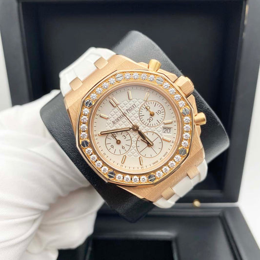 Audemars Piguet Royal Oak Offshore Chronograph 37mm 26231OR White Dial Pre-Owned