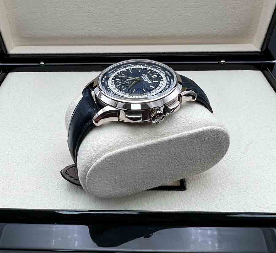 Patek Philippe World Time Chronograph Complication 39mm 5930G Blue Dial