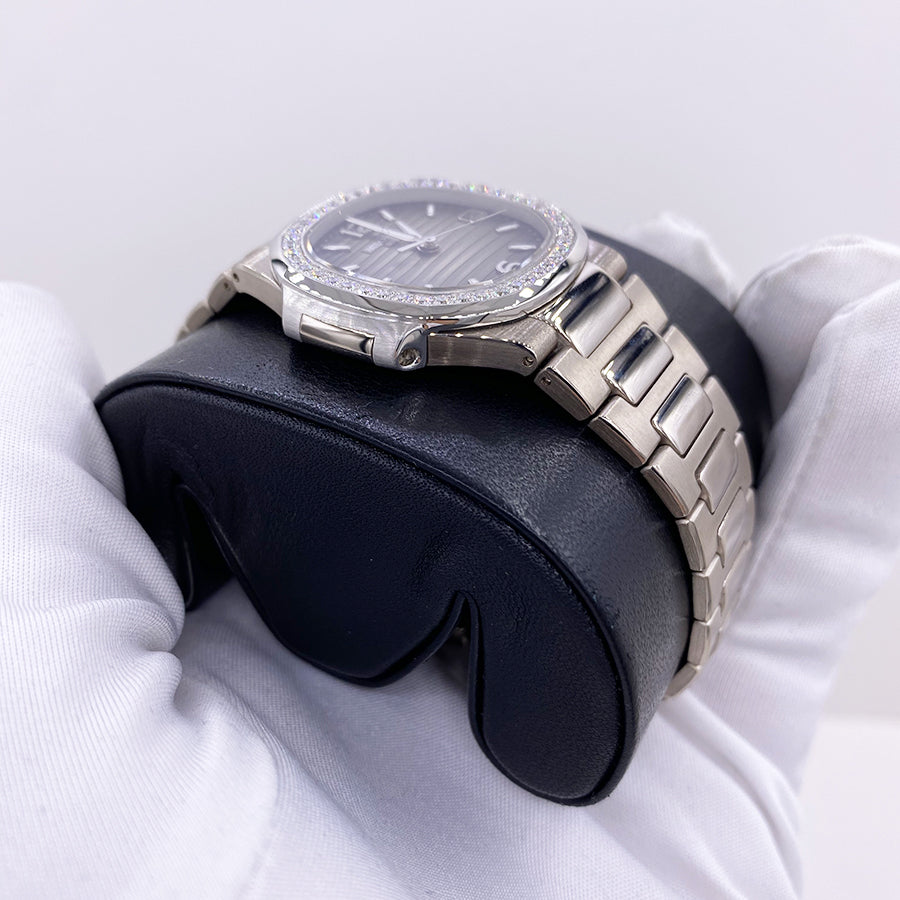 Patek Philippe Nautilus Quartz 32mm 7010/1G-010 Grey Dial Pre-Owned