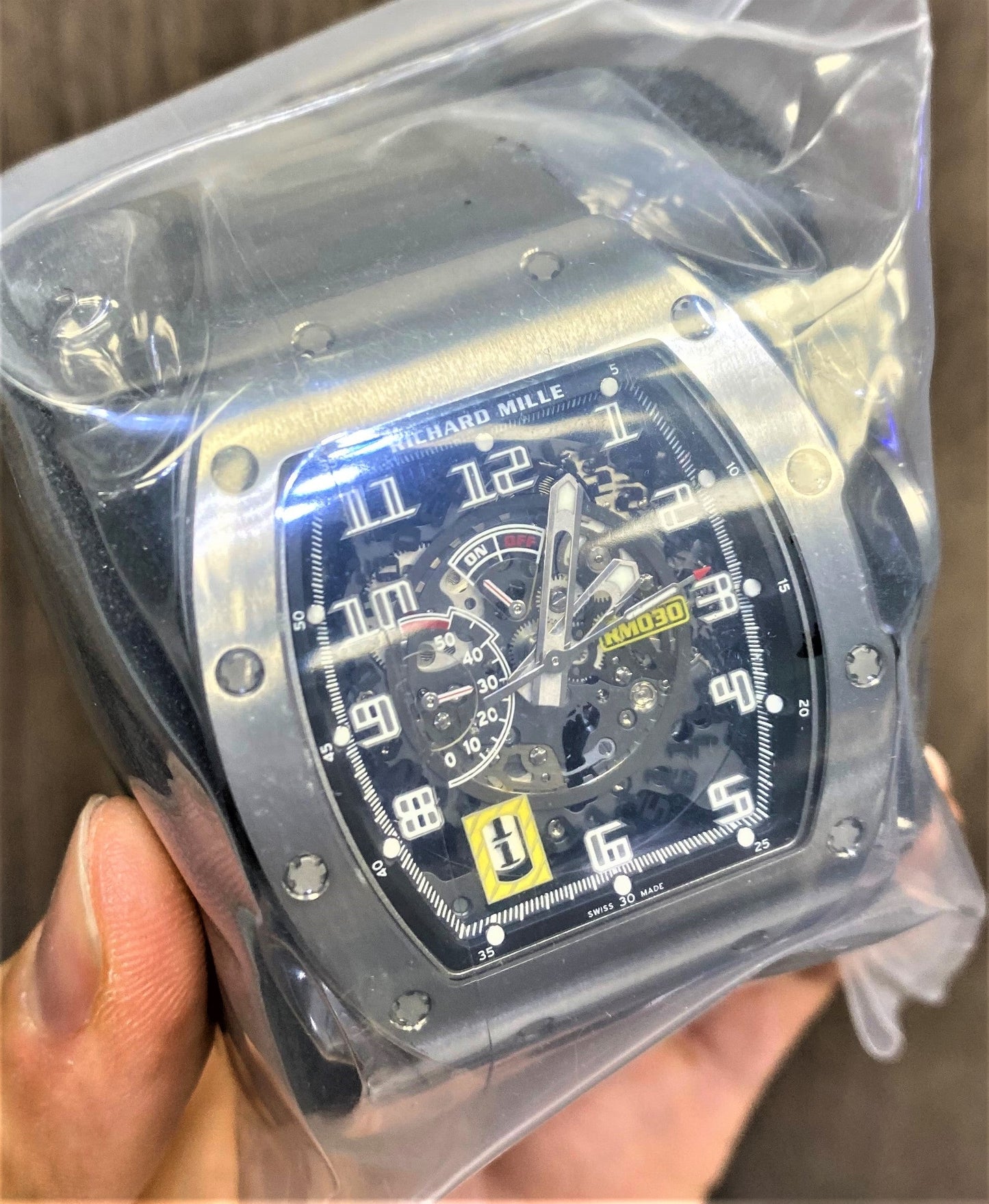 Richard Mille RM030 Titanium Automatic Arabic Skeleton Dial Watch RM 030