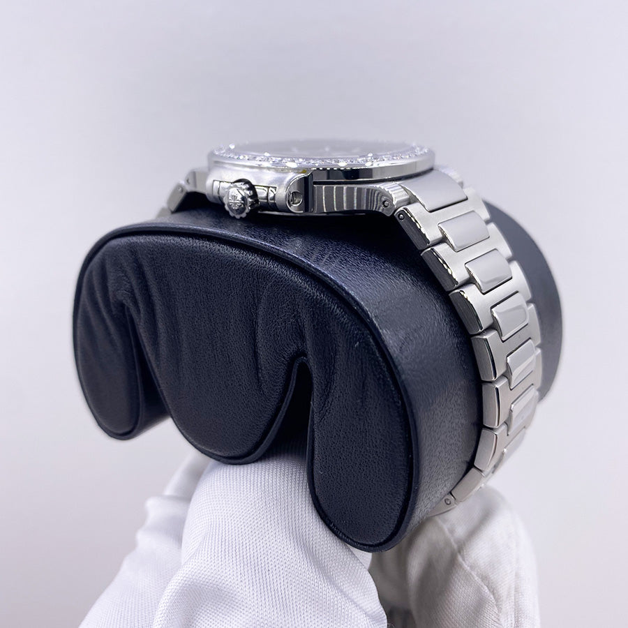 Patek Philippe Nautilus 35mm 7118/1A Grey Dial Custom Diamond Bezel Pre Owned