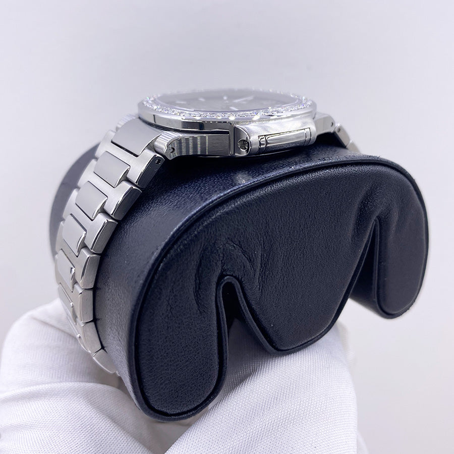 Patek Philippe Nautilus 35mm 7118/1A Grey Dial Custom Diamond Bezel Pre Owned