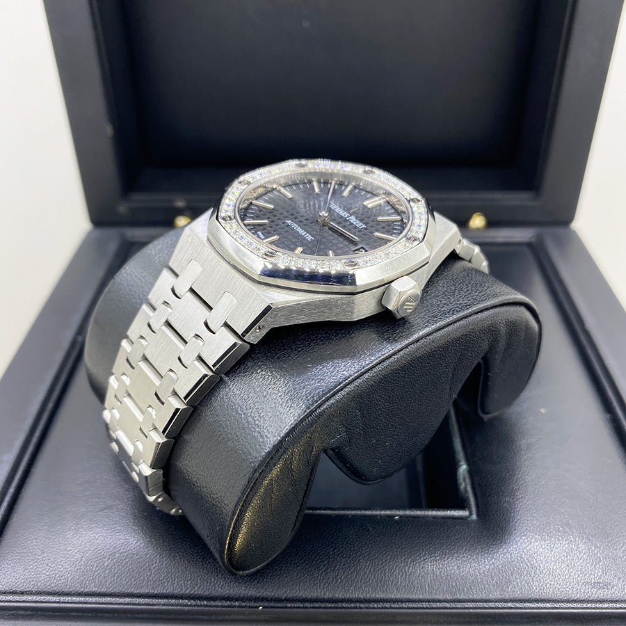 Audemars Piguet Royal Oak 37mm 15451ST.ZZ.1256ST.01.A Black Dial Pre-Owned