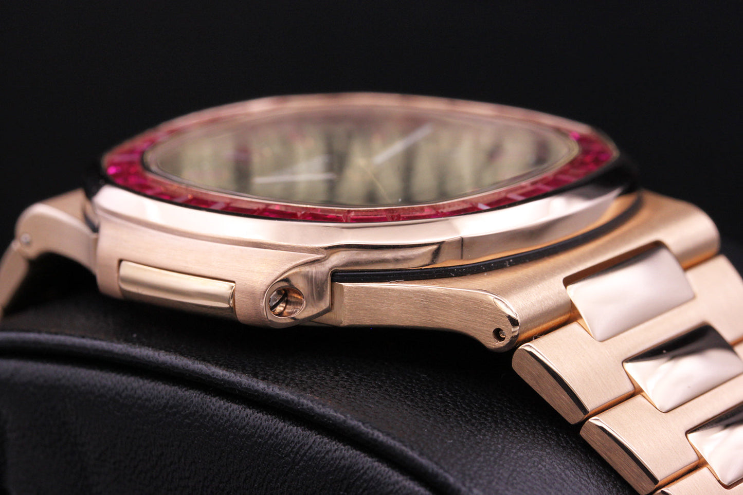 Patek Philippe Nautilus 40mm 5711/1R Custom Ruby Setting Brown Dial Pre-Owned