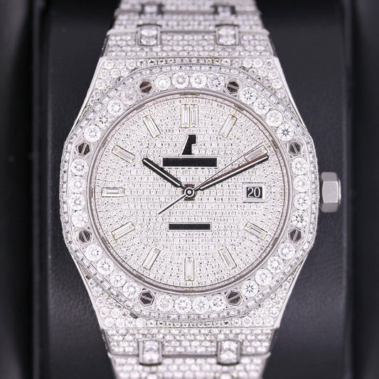 Audemars Piguet Royal Oak 41mm 15400ST Black Dial Custom Diamond Setting Pre-Owned