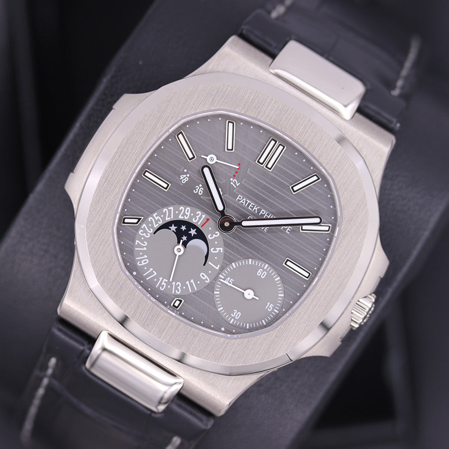 Patek Philippe Nautilus Moon Phases 40mm 5712G Slate Grey Dial Pre-Owned