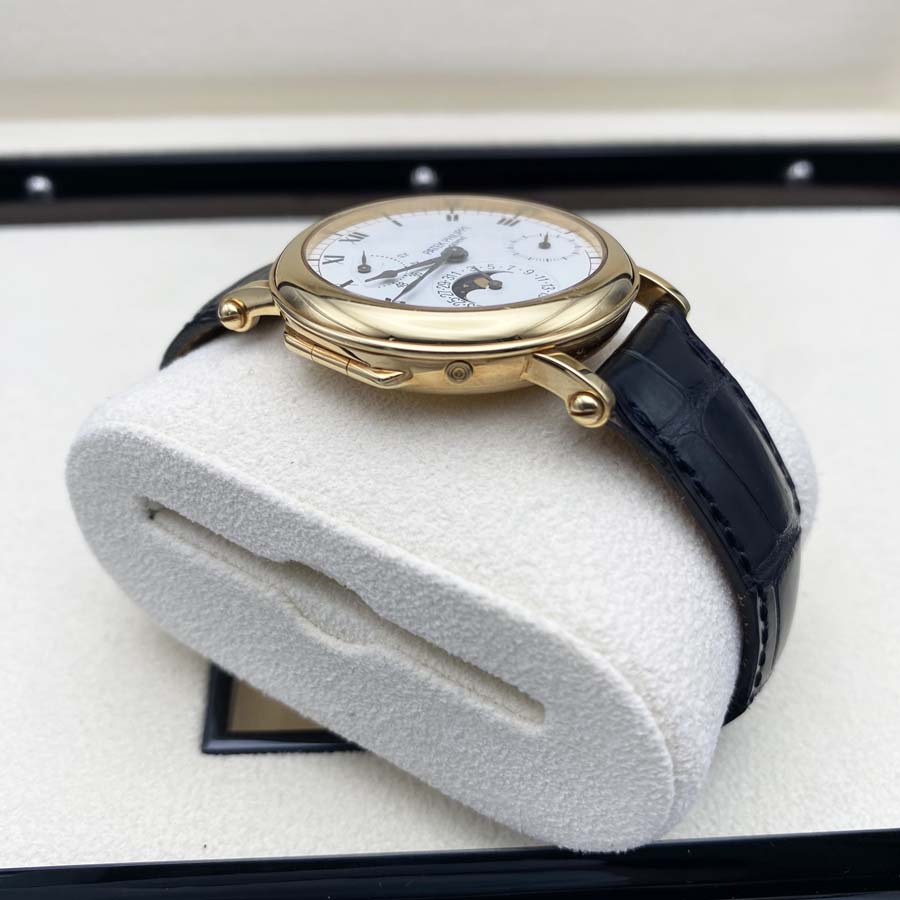 Patek Philippe Complications 18k Yellow Gold Power Reserve Moon White Dal 5054J-001 Pre-Owned