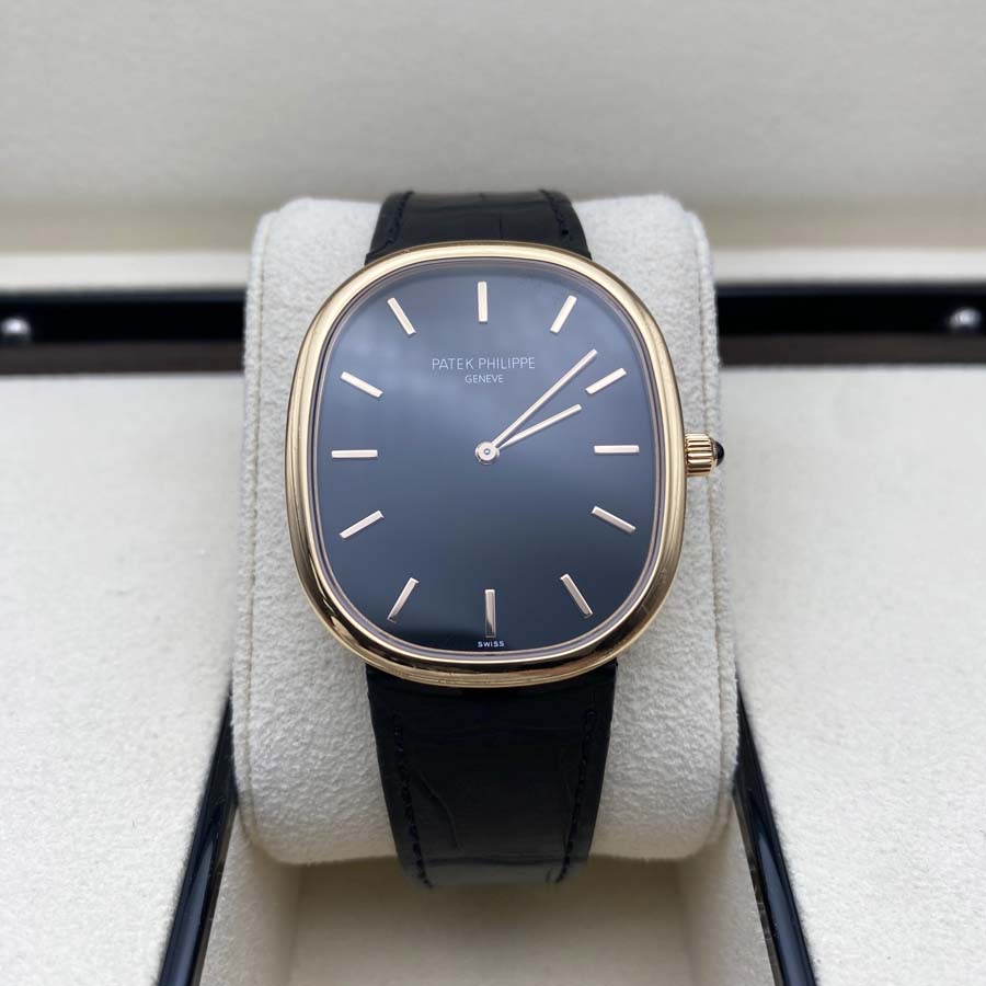 Patek Philippe 50th Anniversary Extra-Thin Golden Ellipse 34mm 5738R Black Dial Pre-Owned