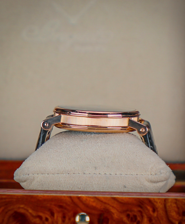 Breguet Tradition 40 mm Black Dial 18k Rose Gold Black Leather Strap 7057BR/G9/9W6