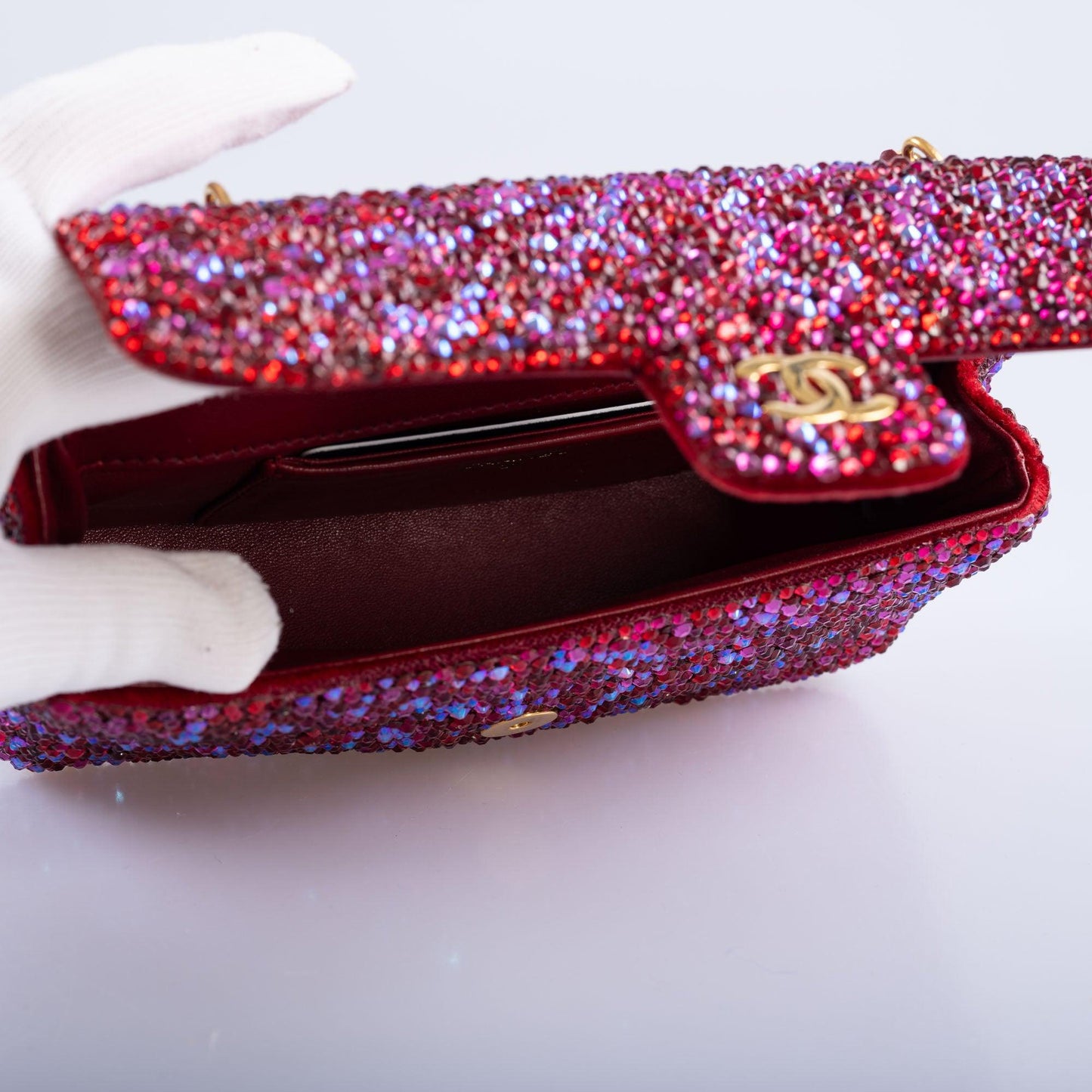 Vintage Chanel Camellia Flap Bag: A Dazzling Masterpiece with Custom Swarovski Crystals