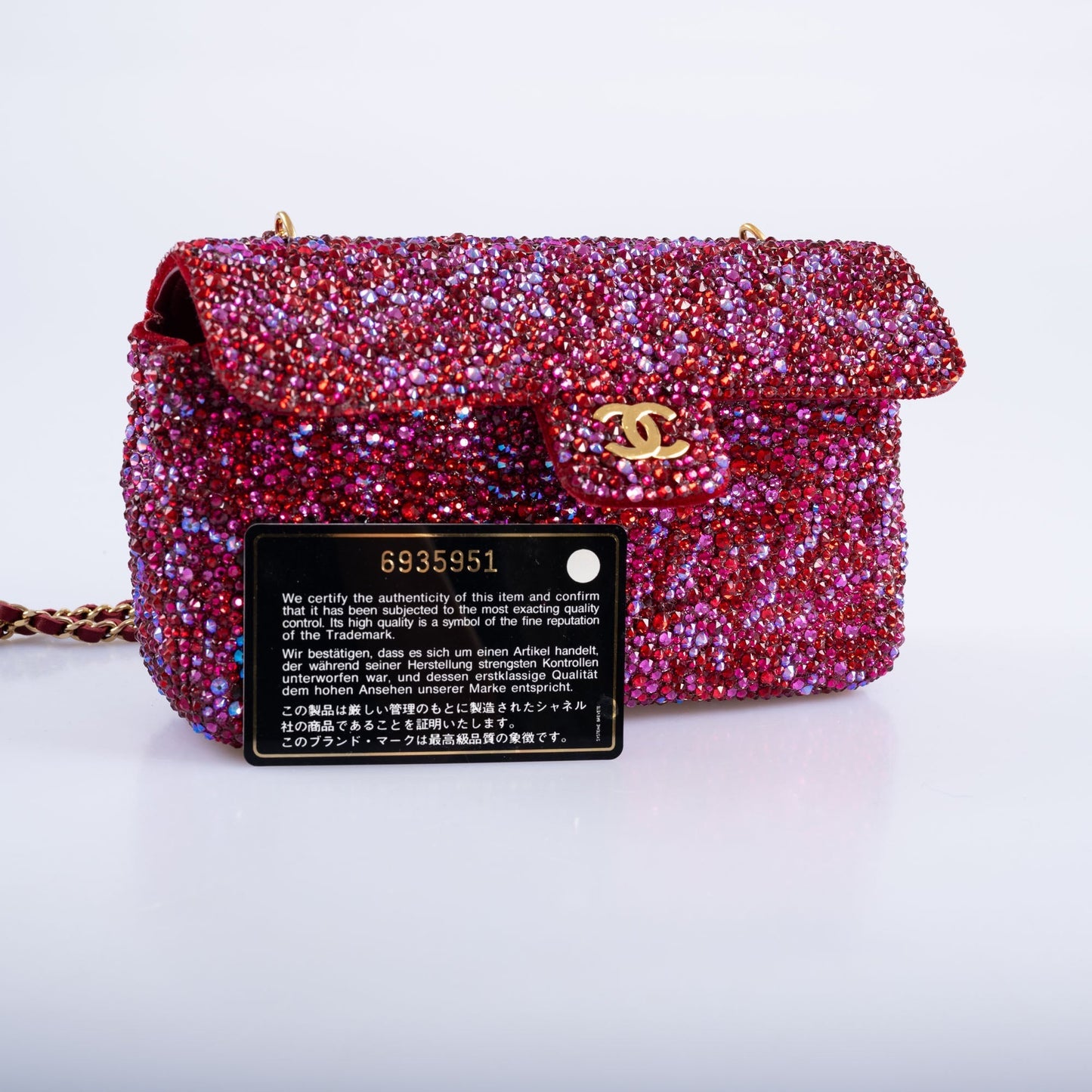 Vintage Chanel Camellia Flap Bag: A Dazzling Masterpiece with Custom Swarovski Crystals