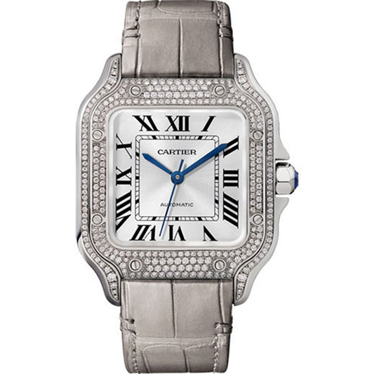 Cartier Santos de Cartier 35mm Silver Sunray Dial WJSA0014