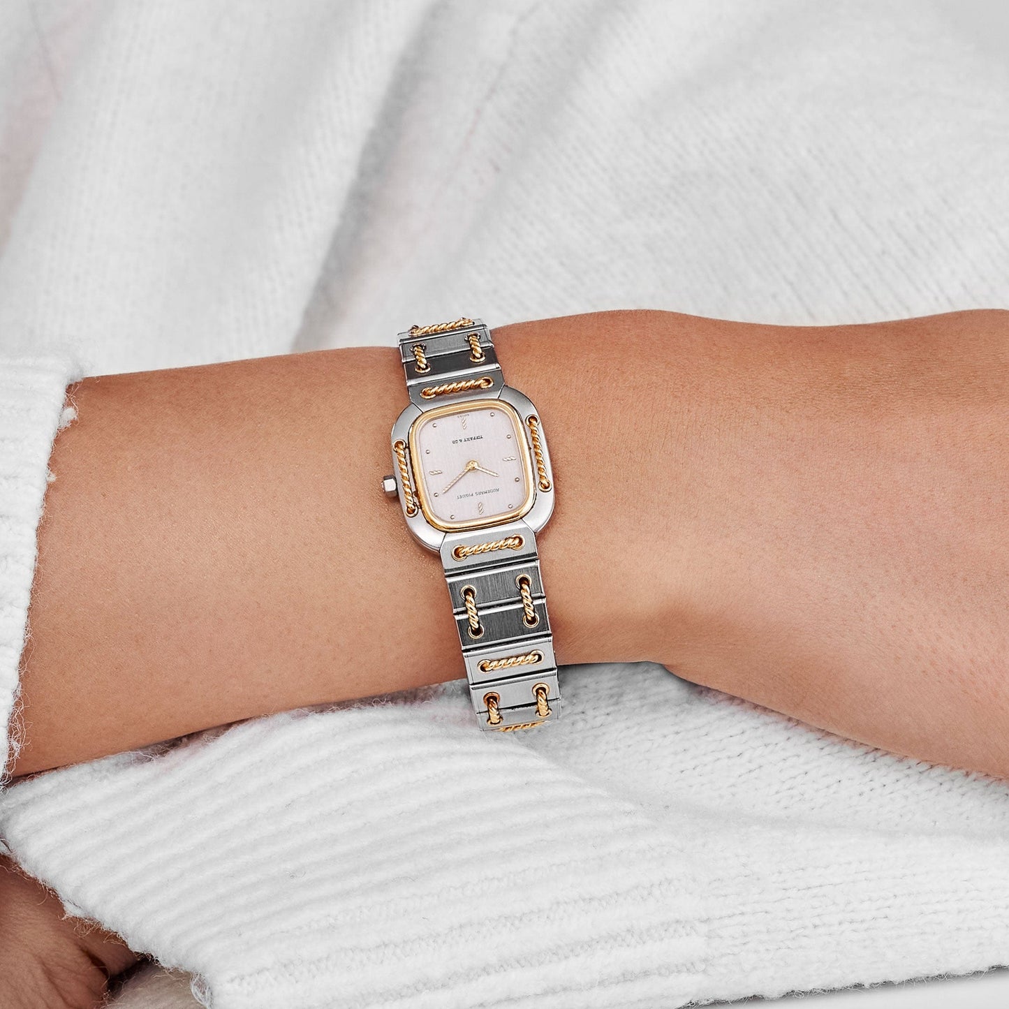 Audemars Piguet Lady Rope SA 6050.592 Stainless Steel Yellow Gold Gray Tiffany & Co. Dial Quartz