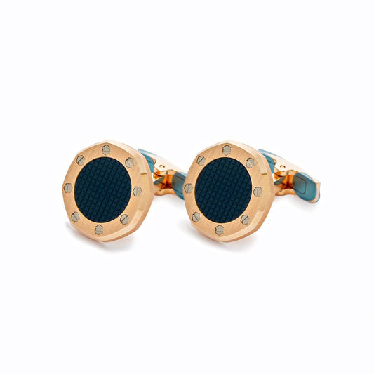 Audemars Piguet Rose Gold Cufflinks in Blue