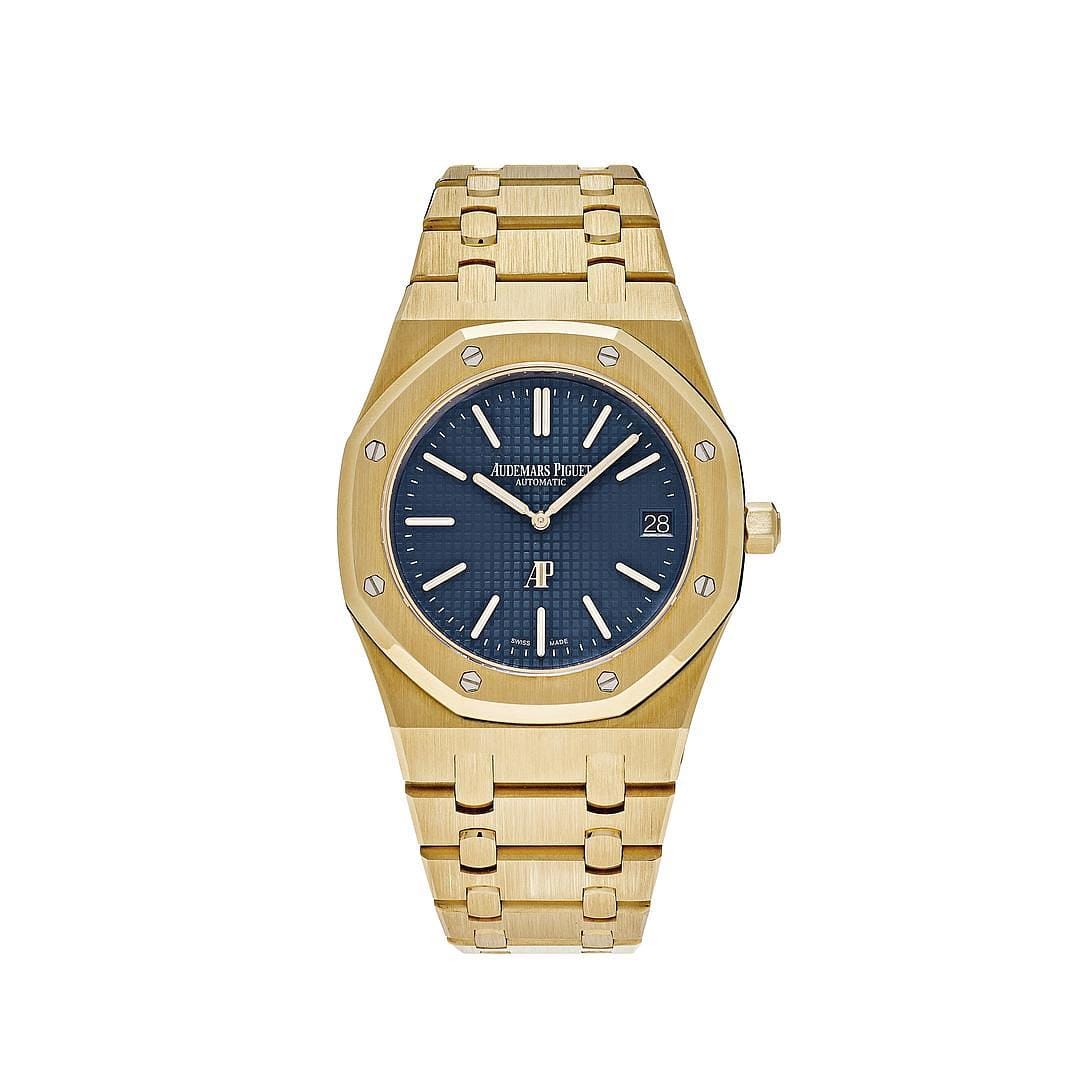 Audemars Piguet Royal Oak 15202BA.OO.1240BA.01 'Jumbo' Extra Thin Yellow Gold Blue Dial (2021)