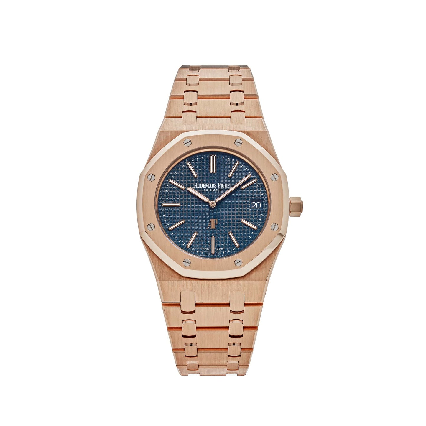 Audemars Piguet Royal Oak 15202OR.OO.1240OR.01 'Jumbo' Extra-Thin Rose Gold Blue Dial