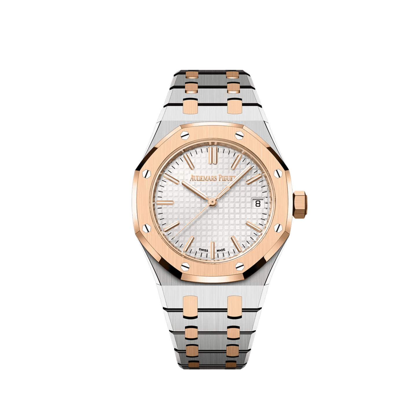 Audemars Piguet Royal Oak 15550SR.OO.1356SR.01 Stainless Steel Rose Gold White Dial (2024)