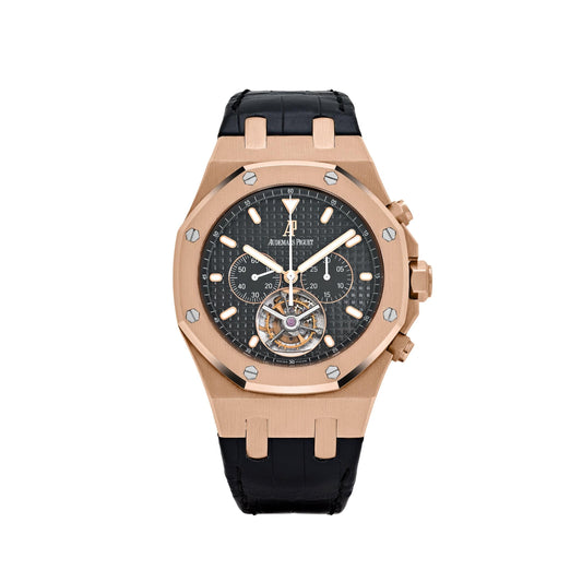 Audemars Piguet Royal Oak 25977OR.OO.D002CR.01 Chronograph Tourbillon Rose Gold Black Dial