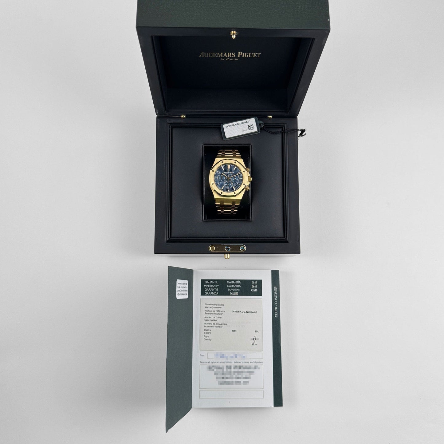 Audemars Piguet Royal Oak 26320BA.OO.1220BA.02 Chronograph Yellow Gold Blue Dial (2016)