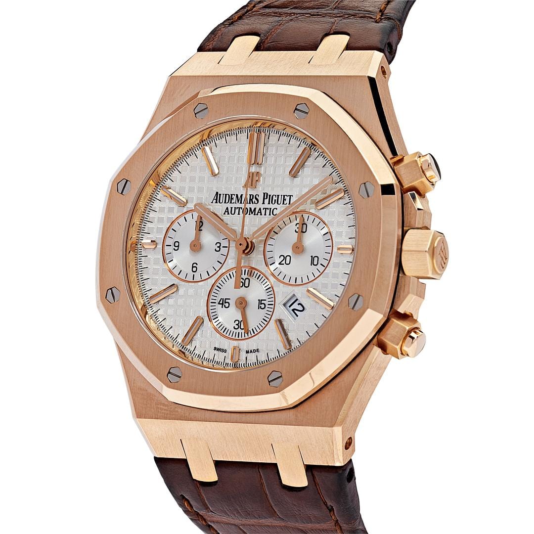 Audemars Piguet Royal Oak 26320OR.OO.D088CR.01 Chronograph Rose Gold Silver Dial