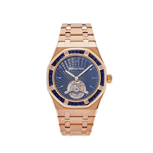 Audemars Piguet Royal Oak 26521OR.SS.1220OR.01 'Extra-Thin' Tourbillon Rose Gold Blue Sapphire