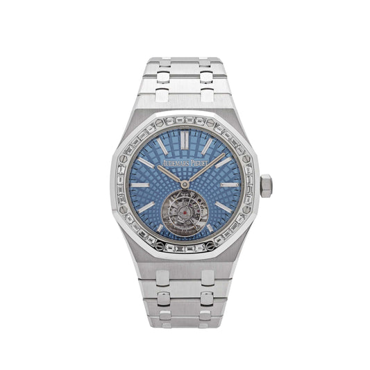 Audemars Piguet Royal Oak 26535PT.ZZ.1220PT.01 Selfwinding Flying Tourbillon Platinum Light Blue Dial
