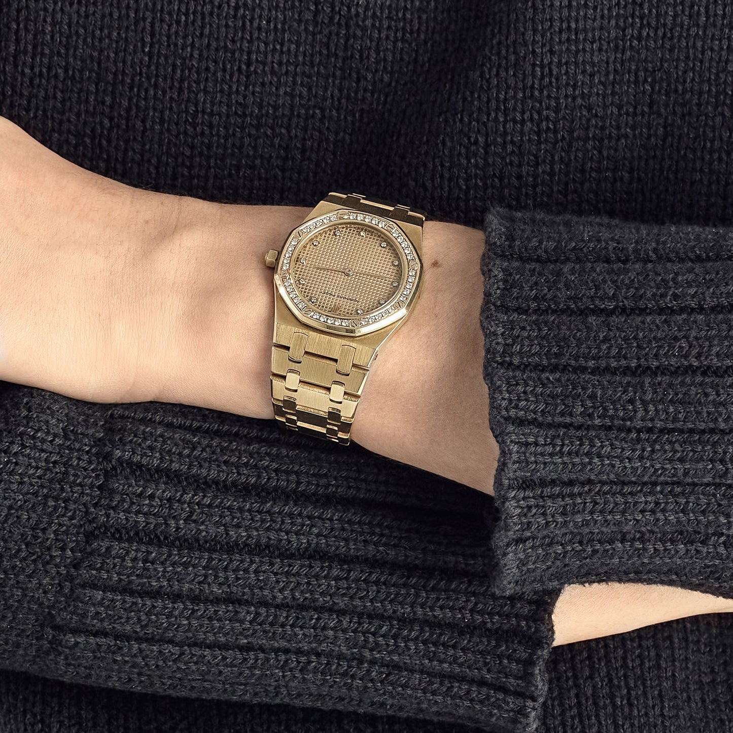 Audemars Piguet Royal Oak 56303BA Yellow Gold Champagne Diamond Dial