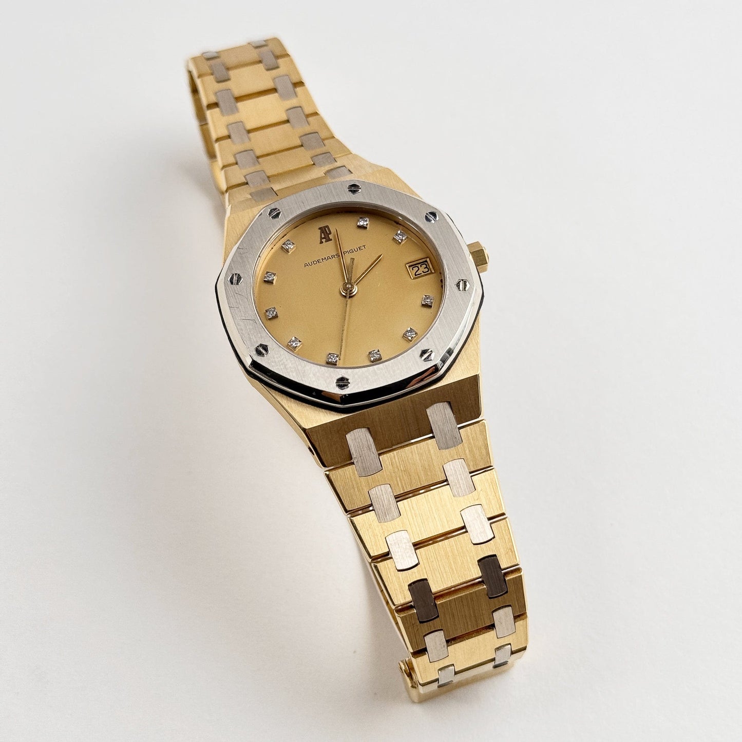 Audemars Piguet Royal Oak 6023AC Yellow Gold White Gold Diamond Dial Quartz