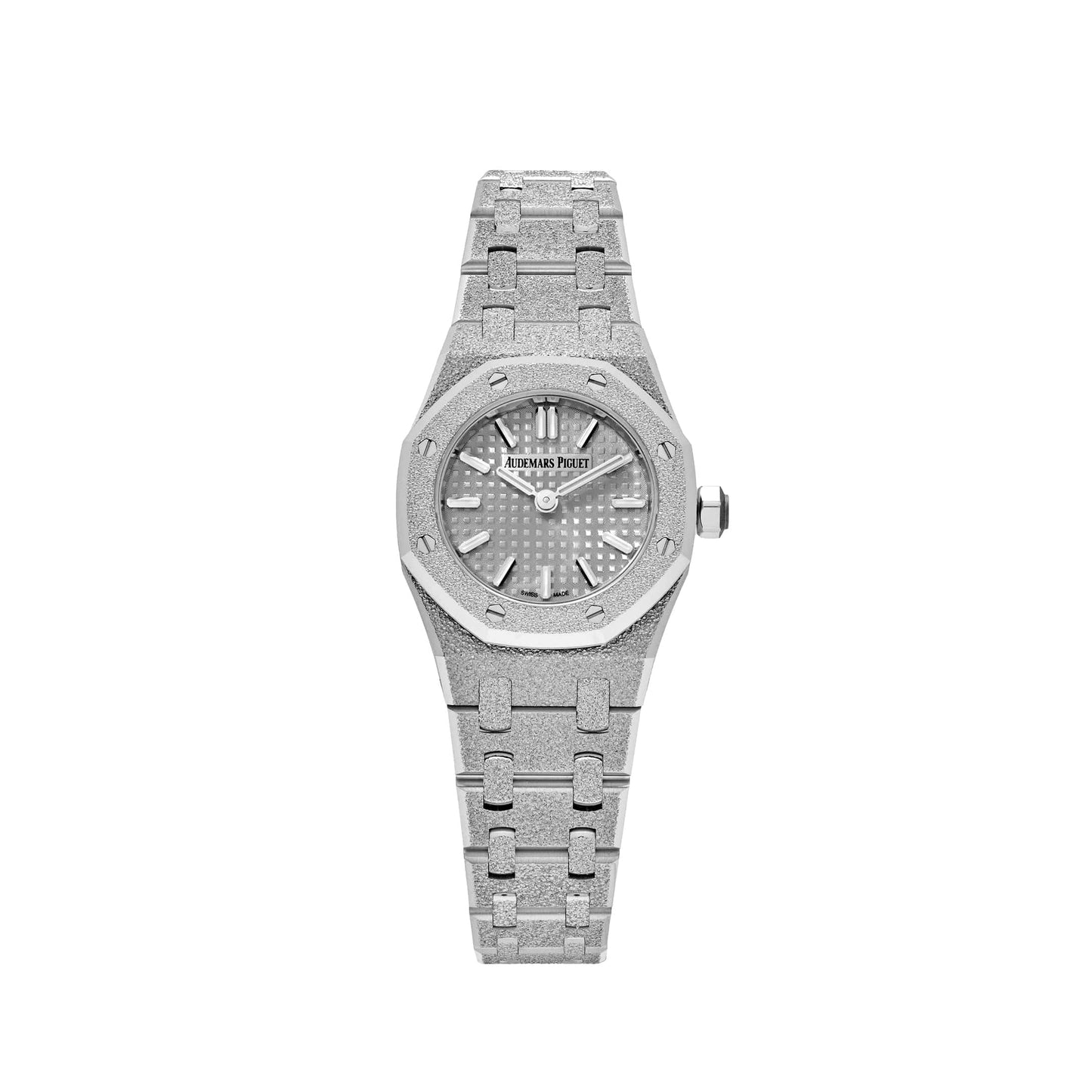 Audemars Piguet Royal Oak 67630BC.GG.1312BC.01-B 'Mini' Frosted White Gold Quartz (2025)