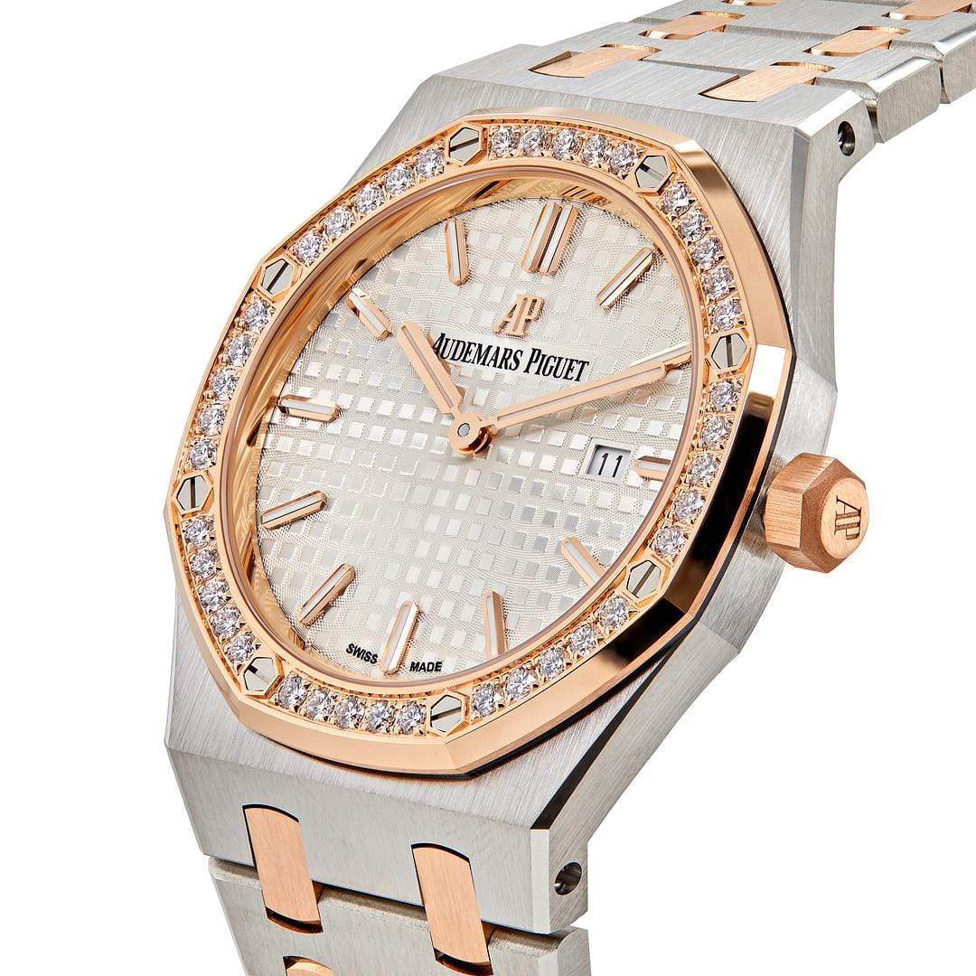 Audemars Piguet Royal Oak 67651SR.ZZ.1261SR.01 'Ladies' Quartz Rose Gold Stainless Steel Diamond Bezel