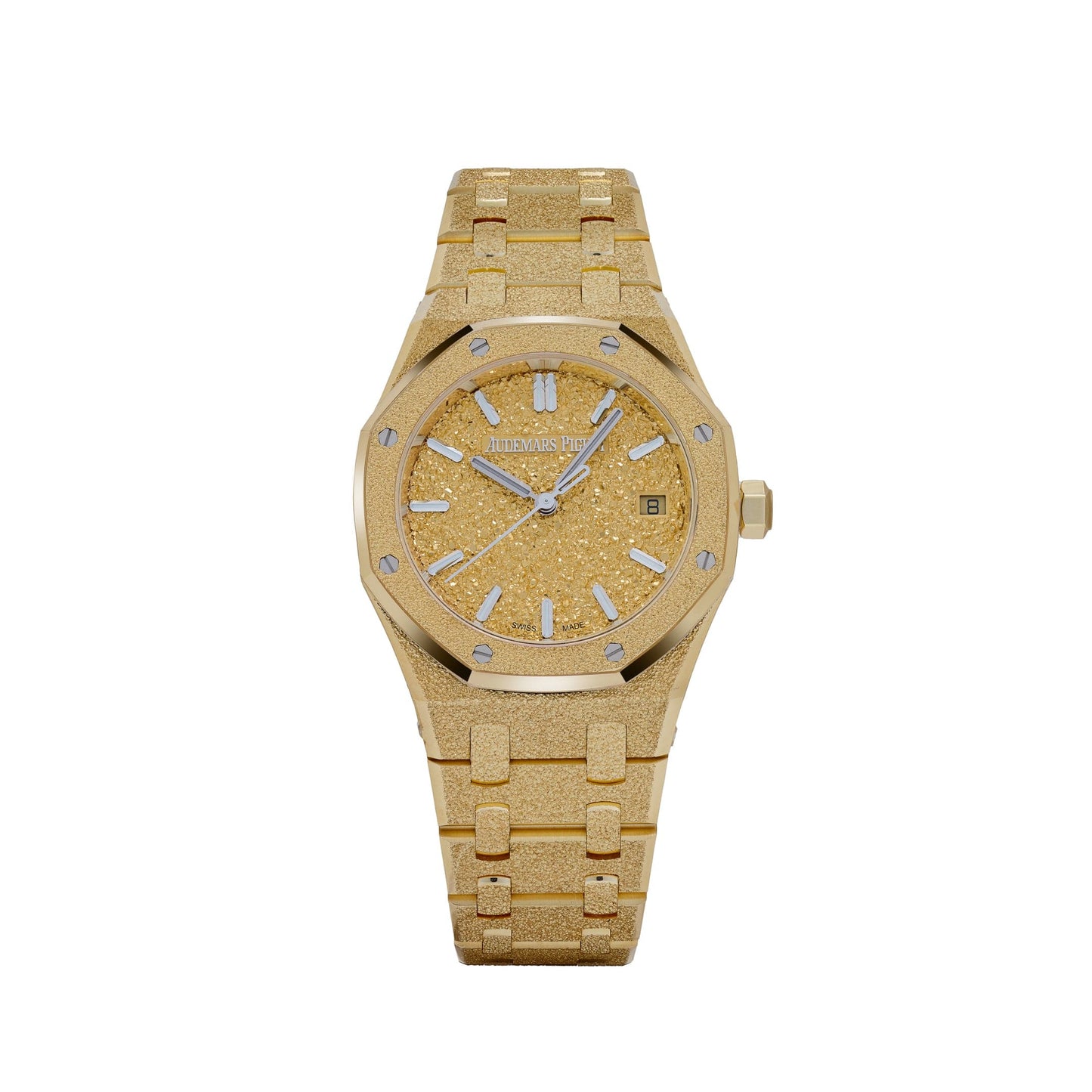 Audemars Piguet Royal Oak 77450BA.GG.1361BA.01 Frosted Yellow Gold Crystal Sand Dial